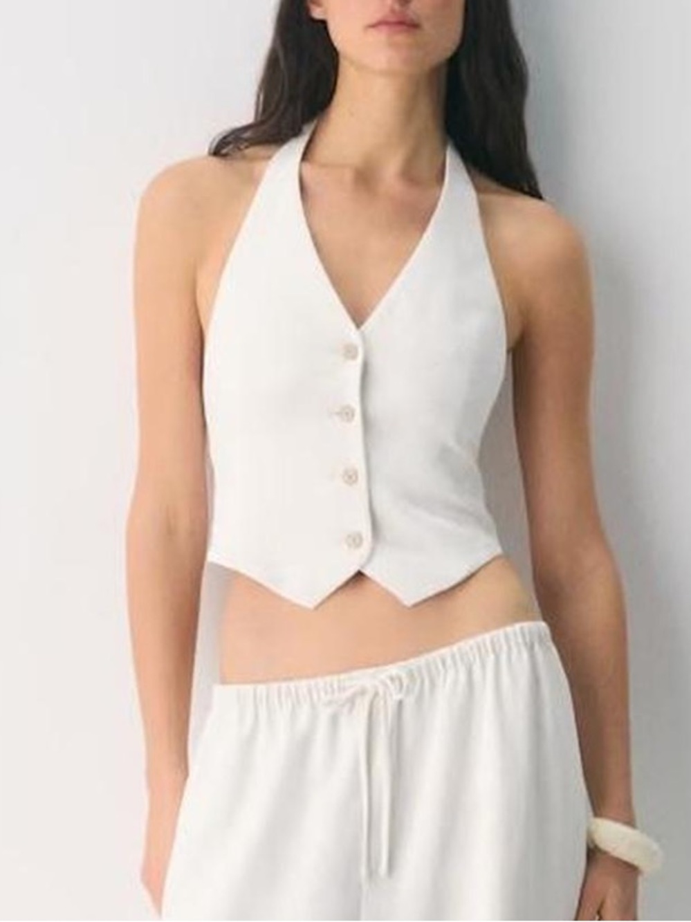 Aritzia Vito halter Vest in White